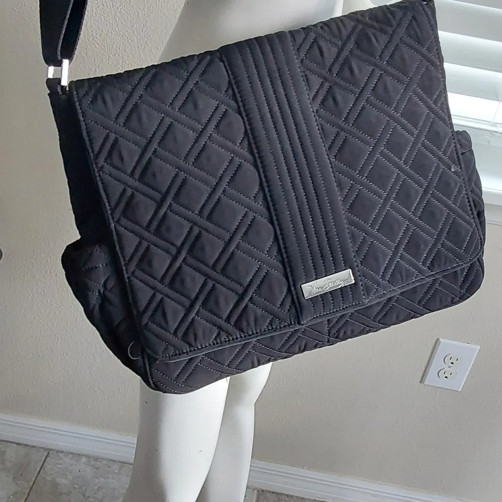 Vera BRADLEY BLACK‎ QUILTED MULTIFUNCTIONAL NWOT BABY DIAPER BAG